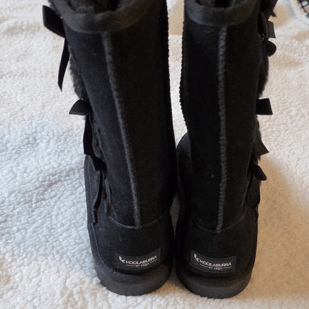 Koolaburra by Ugg black winter boots with bow detail - Picture 5 of 8